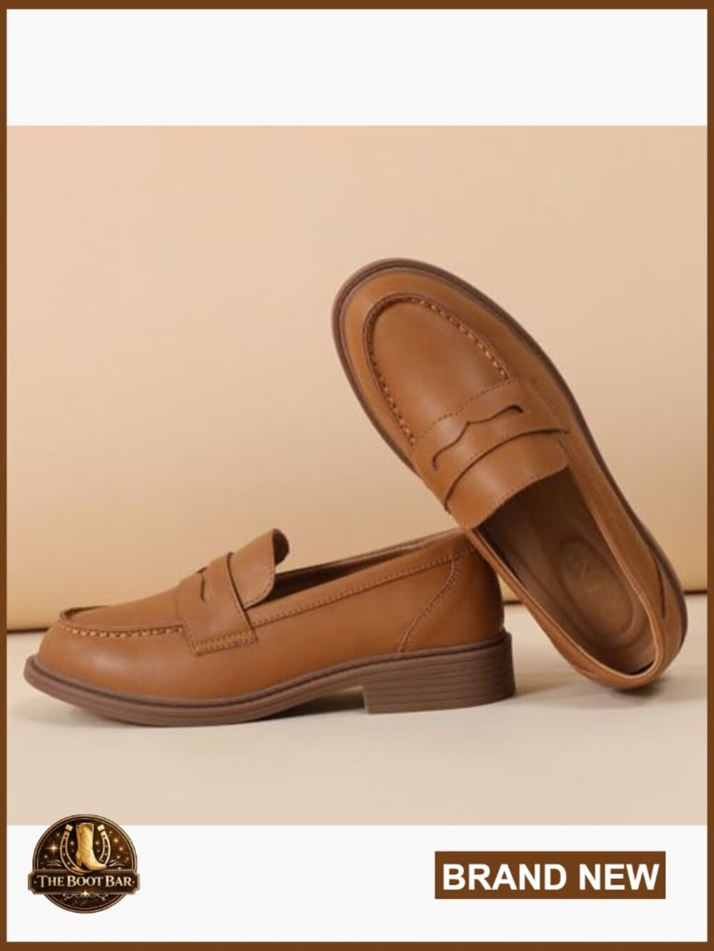 Leather Loafers for Women Slip Resistant Casual Work Shoes Driving Flats - Picture 5 of 7